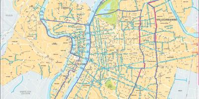 Mapa Lyon rower