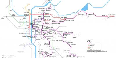Mapa Rodanu express-Lyon