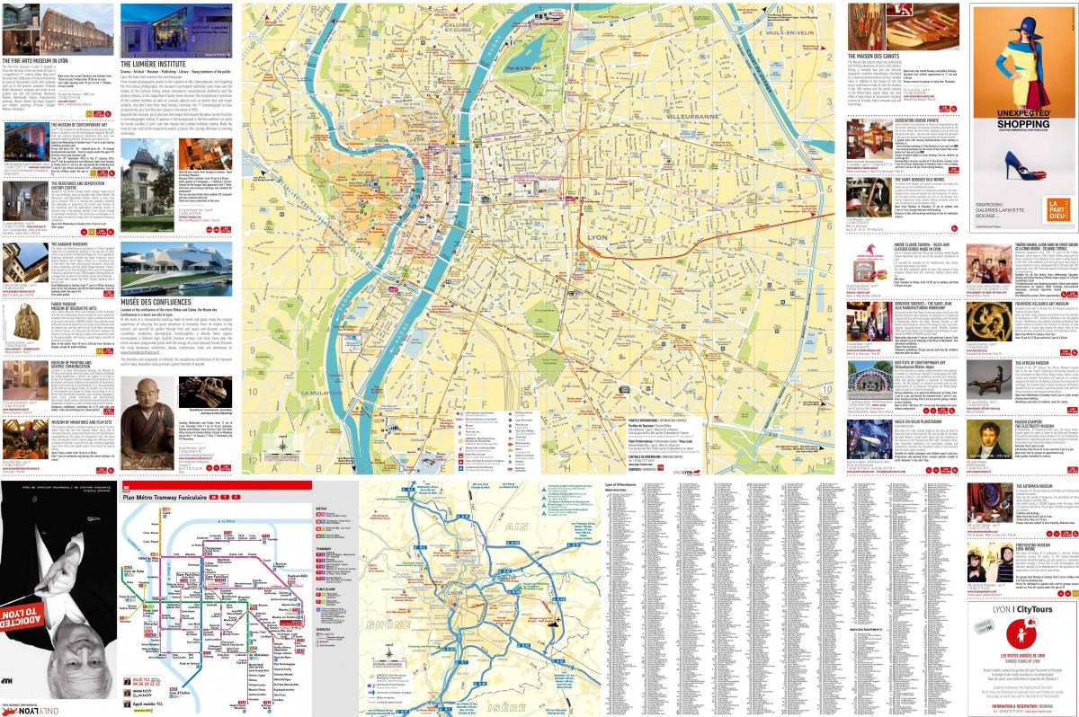 Lyon Francja mapa turystyczna