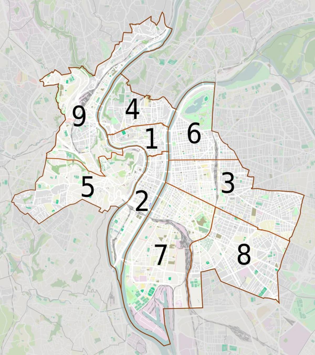 mapa Lyon Lyon