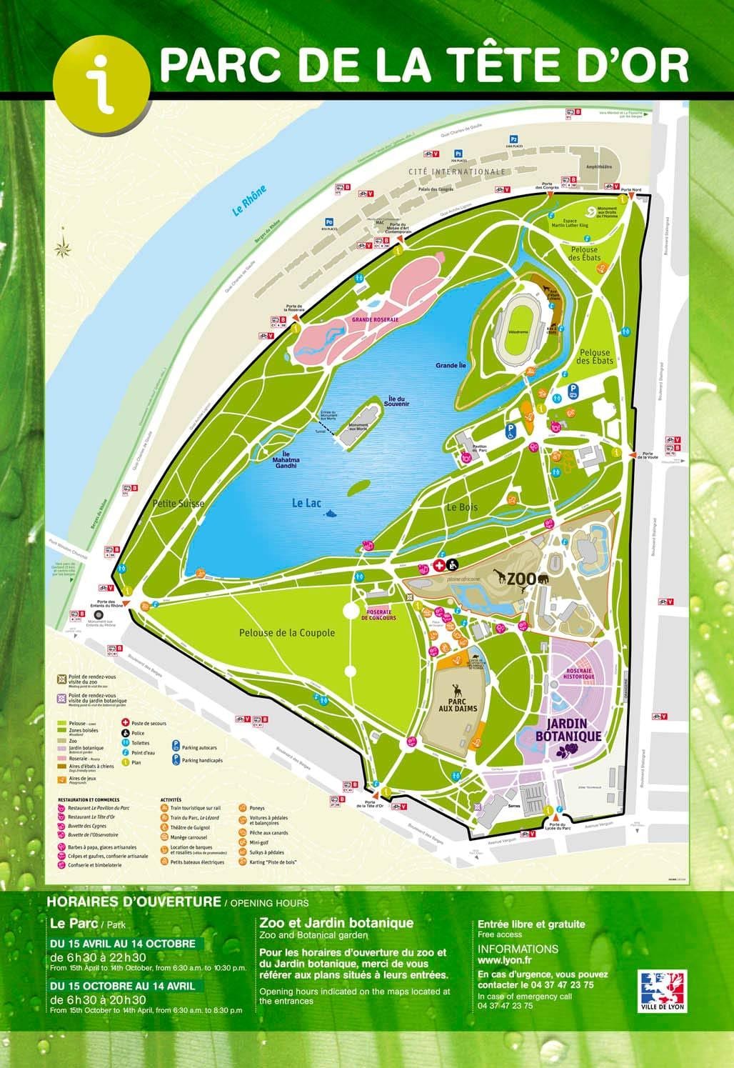 mapa Lyon ogród