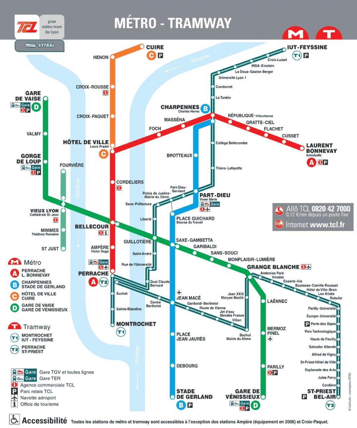 Lyon Francja mapa metra