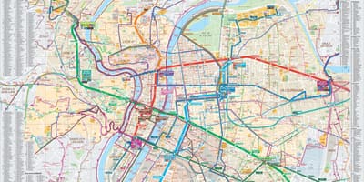 Mapa Lyon drodze